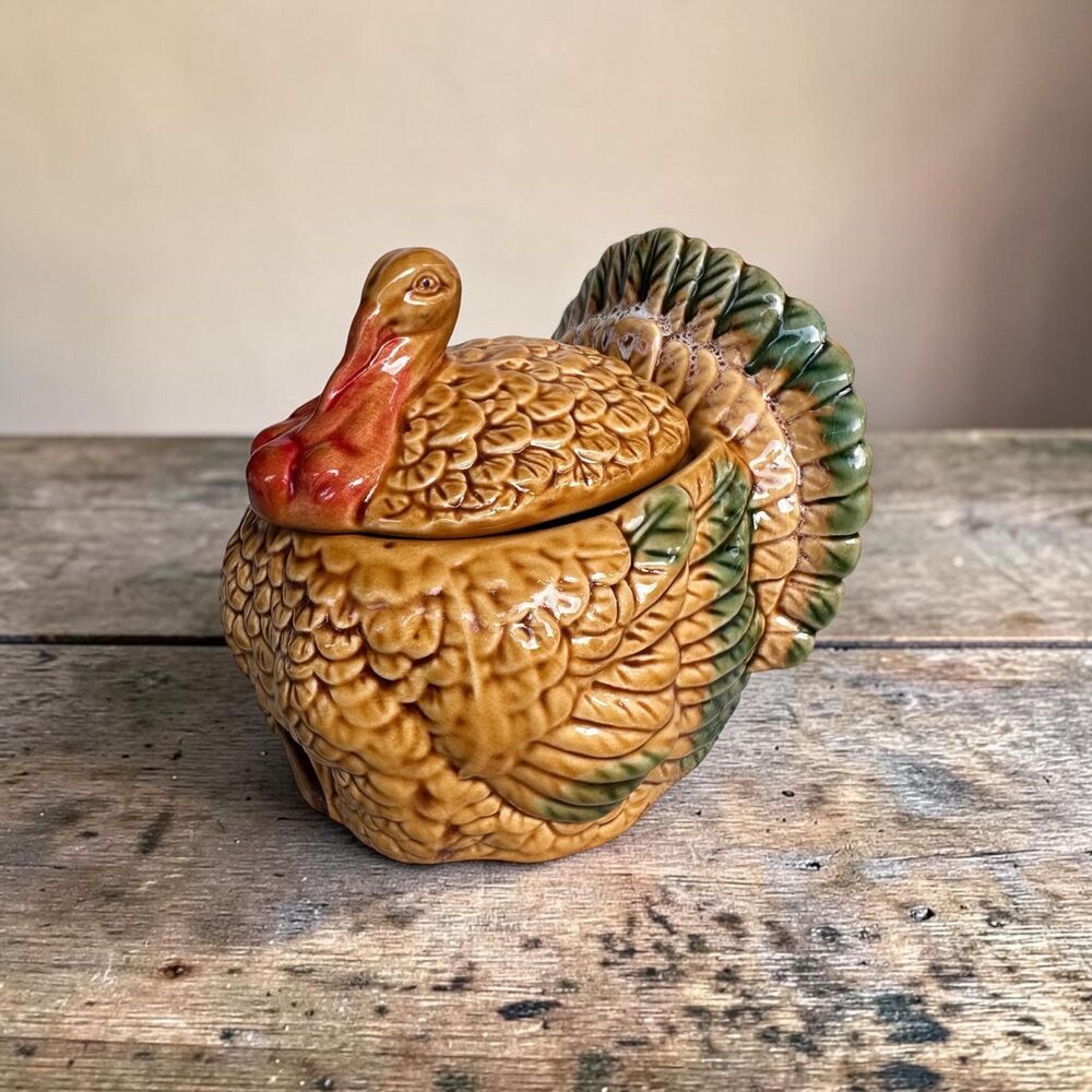 Chris Madden JCPenney Collection Turkey Ceramic Tureen Lid Autumn Thanksgiving